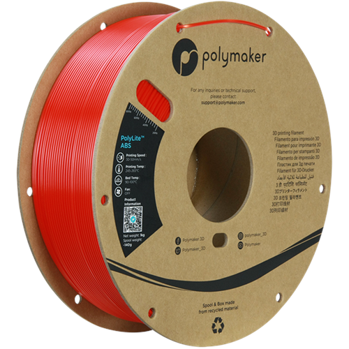 PolyLite ABS Filament Kırmızı – Dayanıklı ve Profesyonel 3D Baskı
