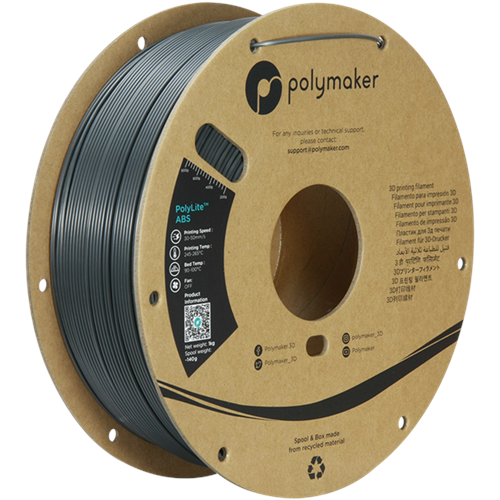 PolyLite ABS Filament Koyu Gri – Dayanıklı ve Profesyonel 3D Baskı