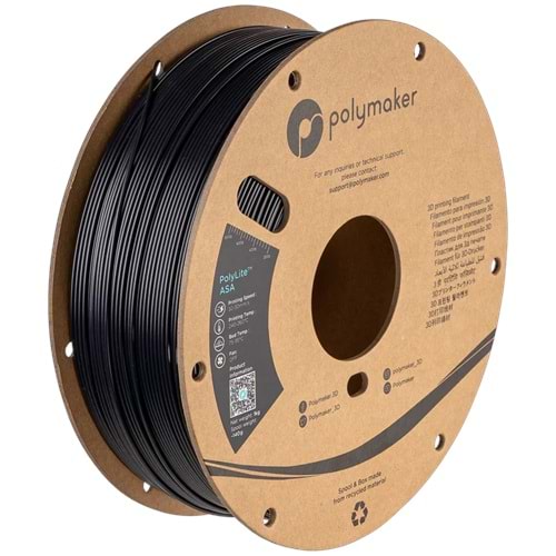 PolyLite ASA Filament Siyah – UV Dayanımlı 3D Baskı