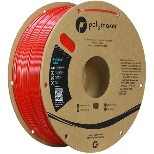 PolyLite ASA Filament Kırmızı – UV Dayanımlı 3D Baskı