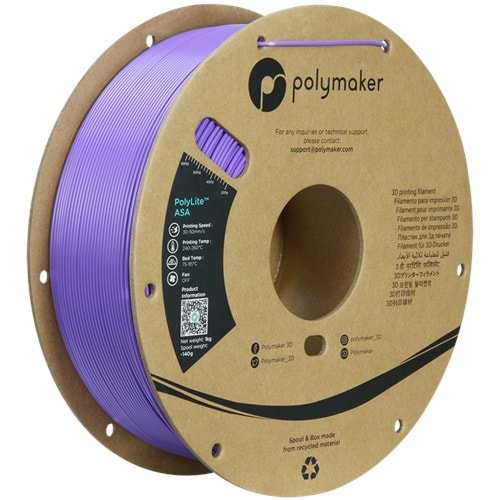 PolyLite ASA Filament Mor – UV Dayanımlı 3D Baskı