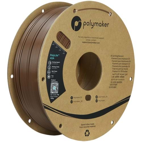PolyLite ASA Filament Askeri Kahverengi – UV Dayanımlı 3D Baskı