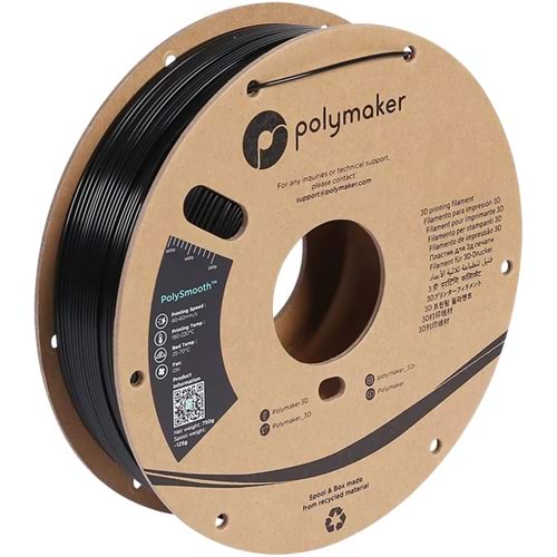 PolySmooth Siyah – Pürüzsüz Yüzeyli 3D Baskı Filamenti