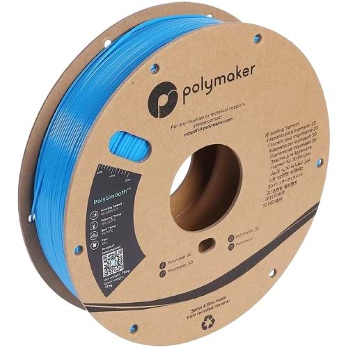 PolySmooth Elektrik Mavi – Pürüzsüz Yüzeyli 3D Baskı Filamenti
