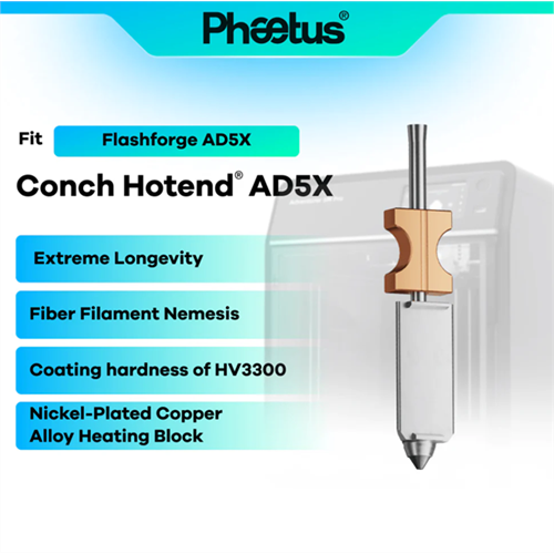 Phaetus AD5X SiC Nozzle 0.4 mm - Soğutucu Bloklu
