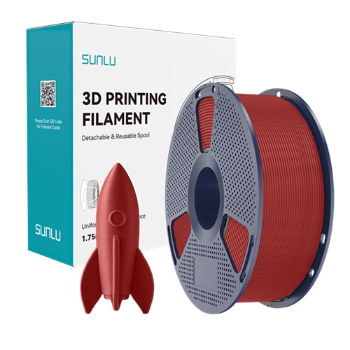 Sunlu Yüksek Hızlı PLA Filament Kırmızı – 1kg 1.75mm