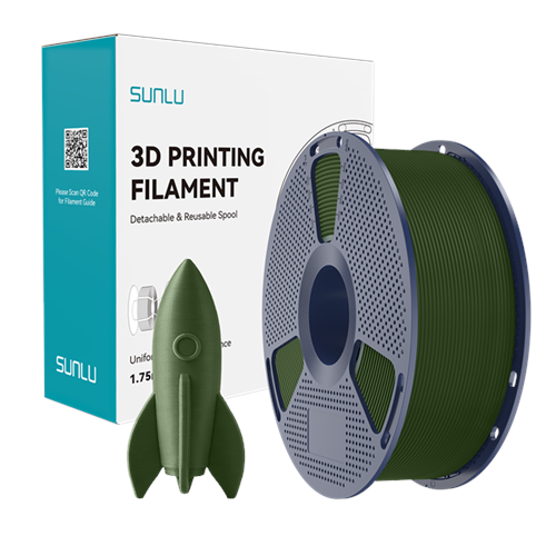 Sunlu Yüksek Hızlı PLA Filament Zeytin Yeşili – 1kg 1.75mm