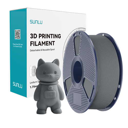 SUNLU PLA Mat Filament Gri 1kg 1.75mm