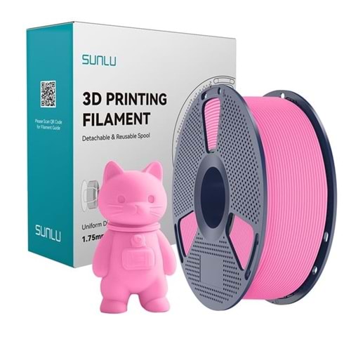 SUNLU PLA Mat Filament Pembe 1kg 1.75mm