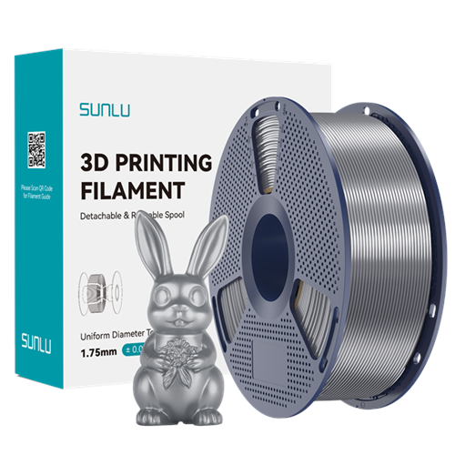 Sunlu Silk PLA+ Filament Gri - 1kg 1.75mm