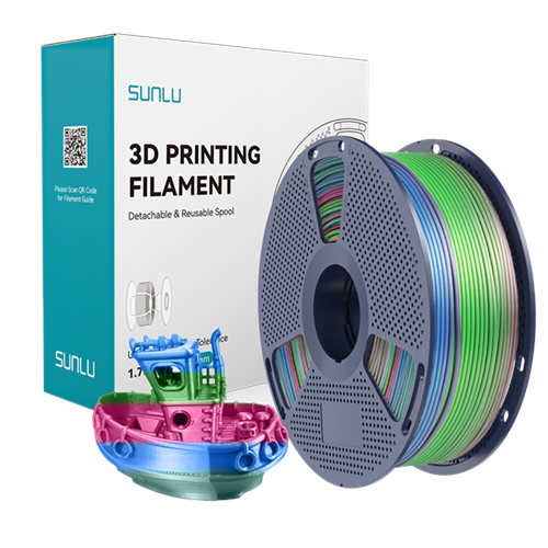 Sunlu Silk PLA+ Filament Gökkuşağı 06 - 1 kg 1.75mm
