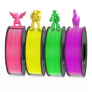 Entina PLA Filament Seti - Pembe, Sarı, Yeşil, Mor 4x250g 1.75mm