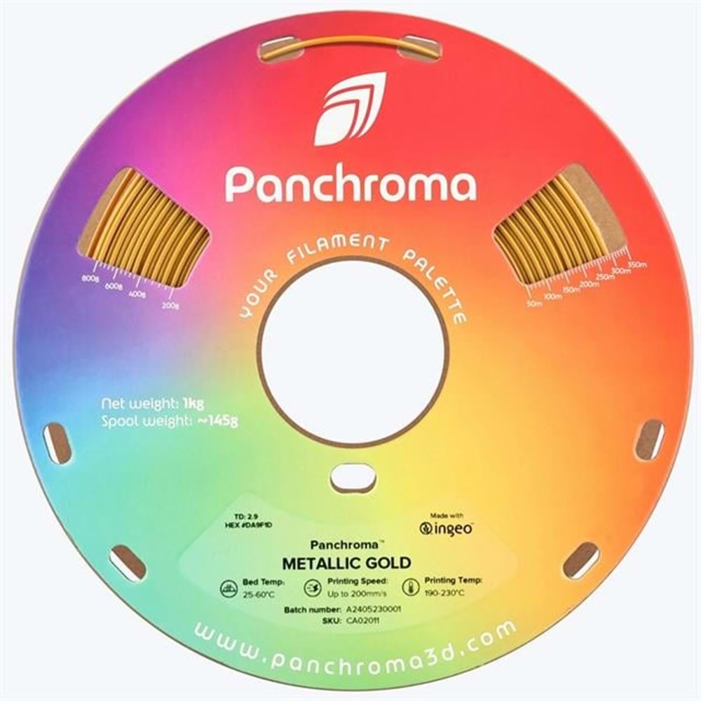 Panchroma PLA Filament Metalik Altın - 1 kg 1.75mm