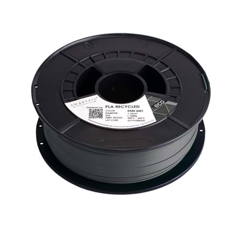 Smartfil PLA Recycled Filament Koyu Gri - 1 kg 1.75mm