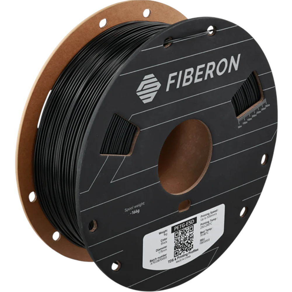 Fiberon PETG-ESD Siyah Filament - 1 kg 1.75mm