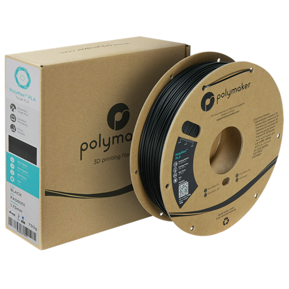 PolyMax PLA Filament Siyah - Yüksek Dayanıklılık