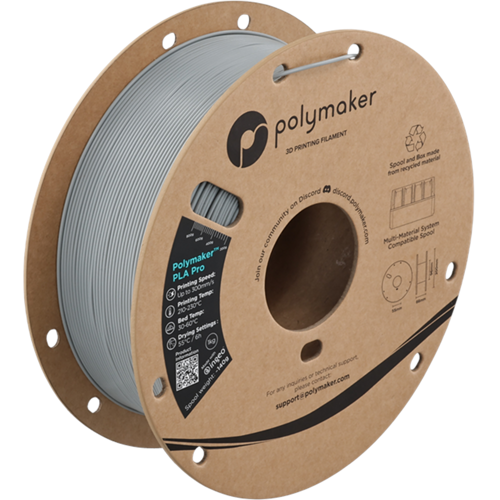 Polymaker PLA Pro Filament Gri - 1kg 1.75mm