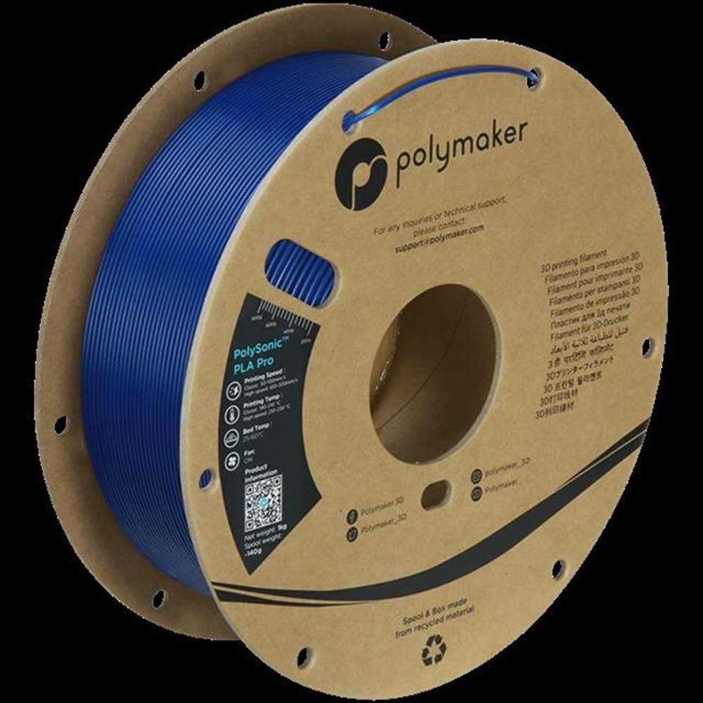 PolySonic PLA Pro Yüksek Hızlı Mavi Filament
