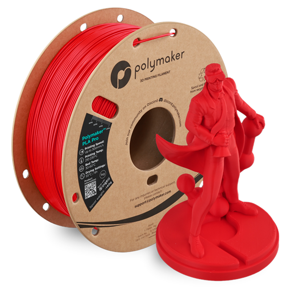Polymaker PLA Pro Filament Kırmızı - 1kg 1.75mm
