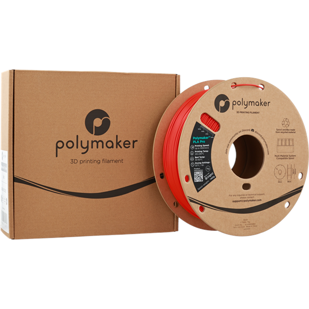Polymaker PLA Pro Filament Kırmızı - 1kg 1.75mm