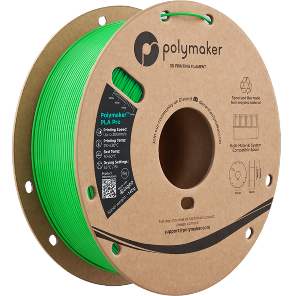 Polymaker PLA Pro Filament Yeşil - 1kg 1.75mm
