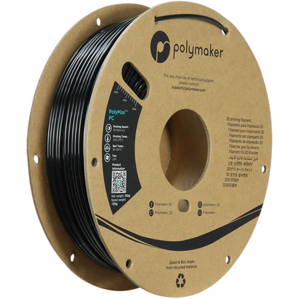 PolyMax Sert PC Filament Siyah – Yüksek Dayanıklılık