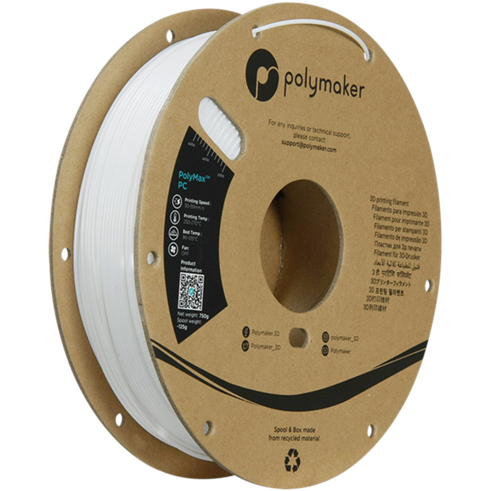 PolyMax Sert PC Filament Beyaz – Yüksek Dayanıklılık