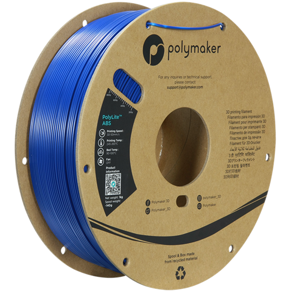 PolyLite ABS Filament Mavi – Dayanıklı ve Profesyonel 3D Baskı