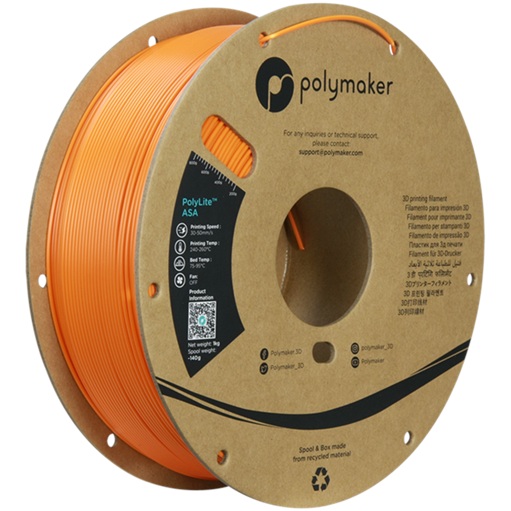 PolyLite ASA Filament Turuncu – UV Dayanımlı 3D Baskı