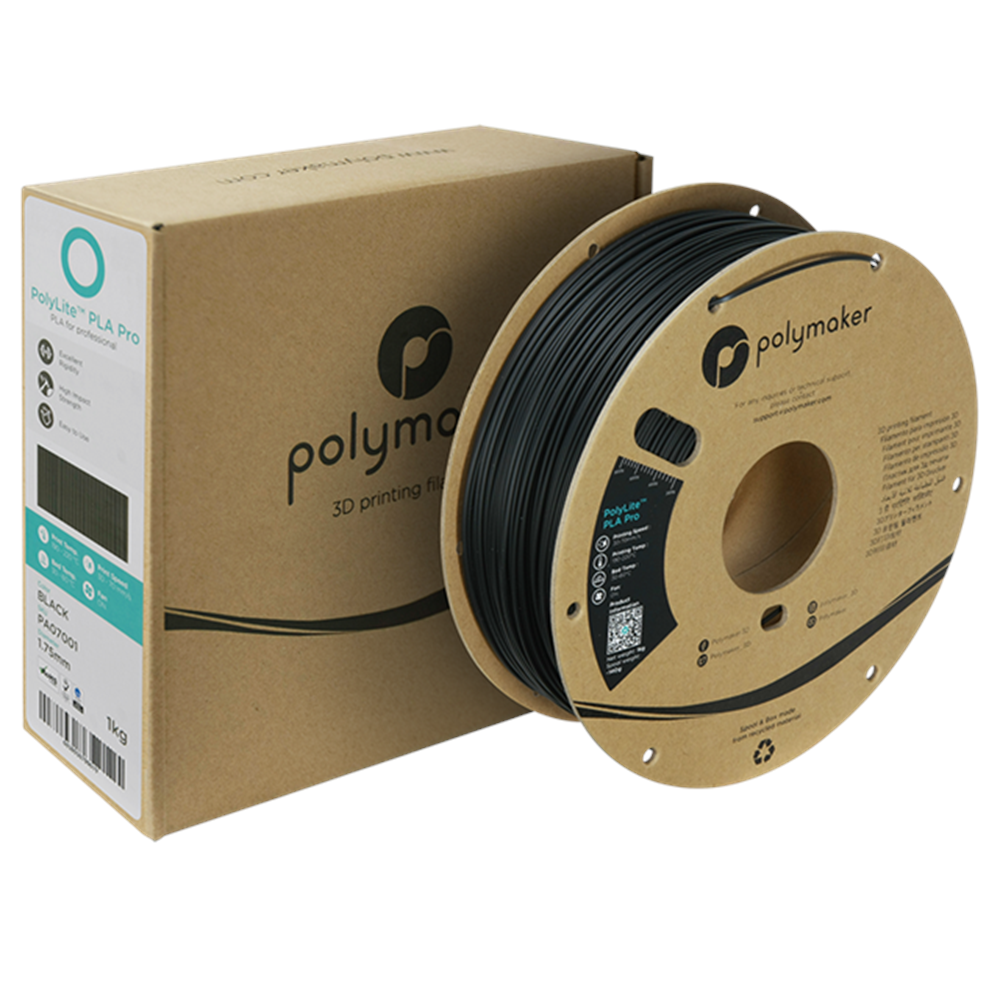 PolyLite PLA Pro Filament Siyah - Dayanıklı ve Kolay Baskı