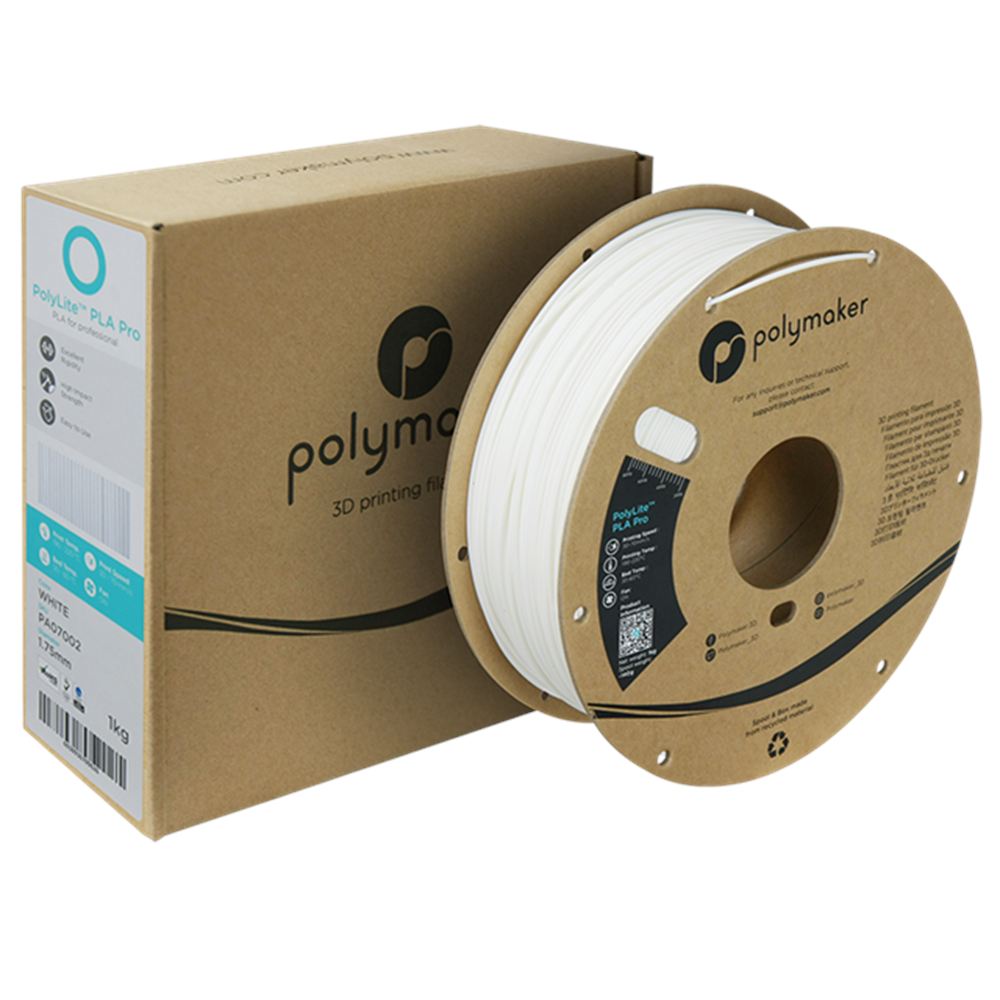 PolyLite PLA Pro Filament Beyaz - Dayanıklı ve Kolay Baskı