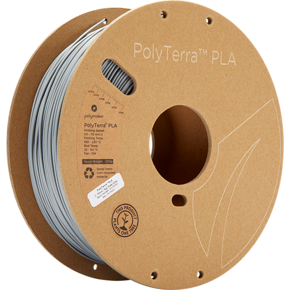 PolyTerra PLA Filament Fosil Gri - 1 kg 1.75mm