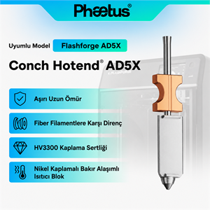 Phaetus AD5X SiC Nozzle 0.4 mm - Soğutucu Bloklu