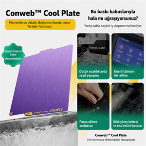 Phaetus K2 Plus Conweb Cool Plate 369x382 mm - Creality K2 Plus Baskı Tablası