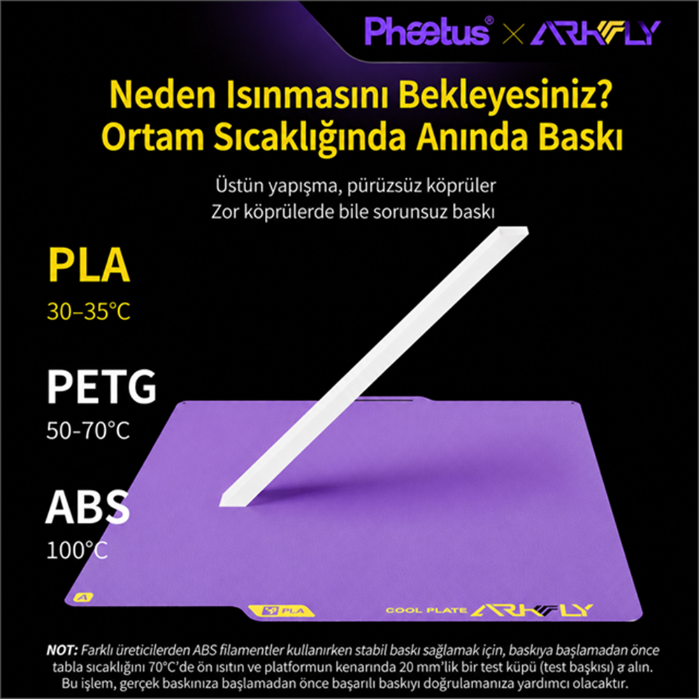 Phaetus AD5X/M Conweb Cool Plate 235x247.5 mm - Flashforge Baskı Tablası