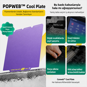 Phaetus U1 POPWEB Cool Plate 270x270 mm - Snapmaker U1 Baskı Tablası