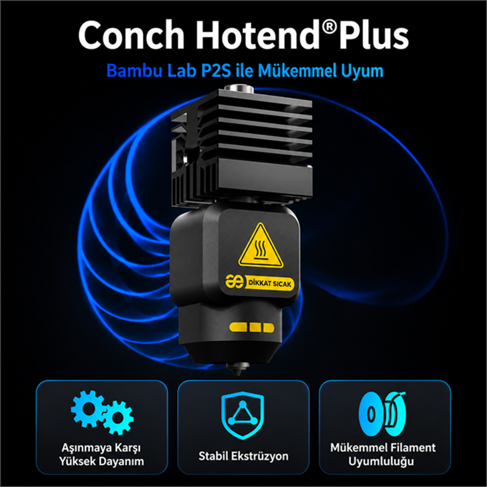 Phaetus P2S/X2D 0.4mm Conch Hotend Plus - Bambu Lab Hotend