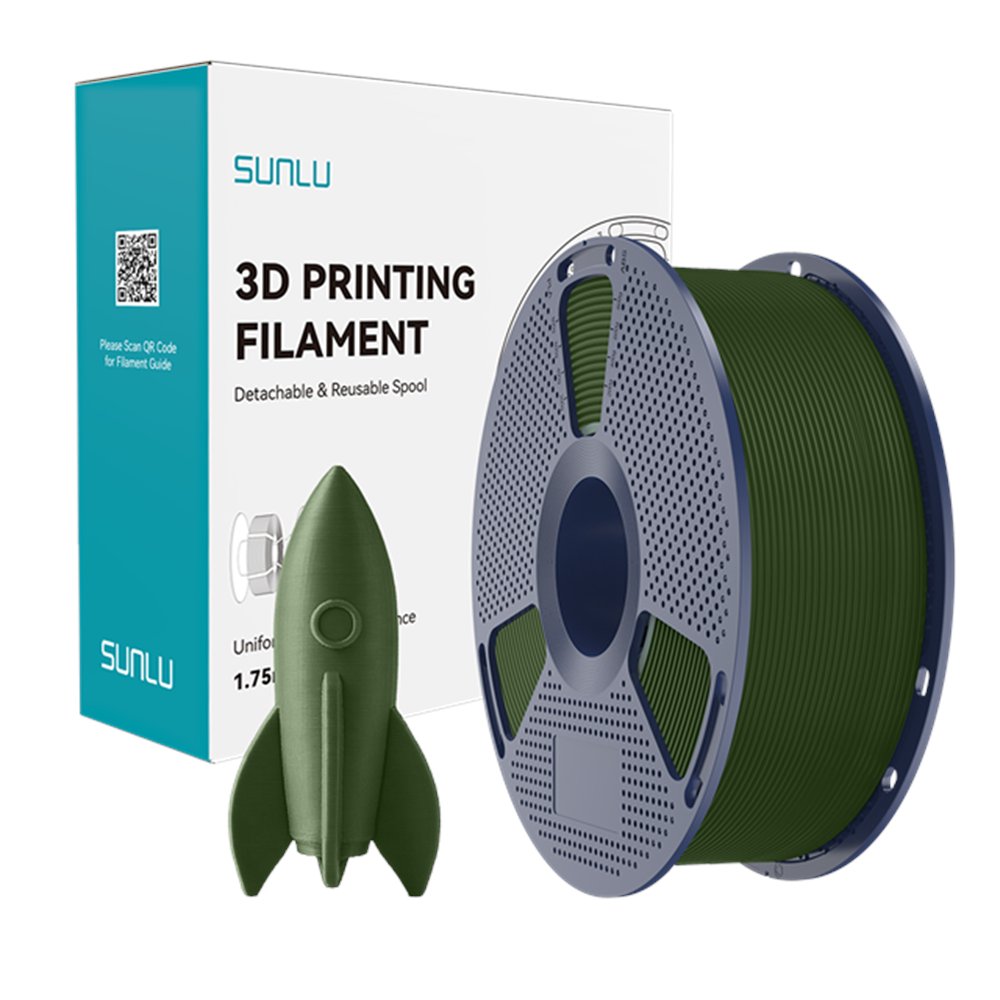 Sunlu Yüksek Hızlı PLA Filament Zeytin Yeşili – 1kg 1.75mm