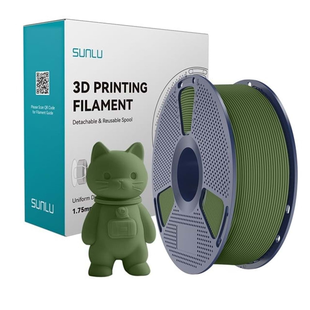 SUNLU PLA Mat Filament Zeytin Yeşili 1kg 1.75mm