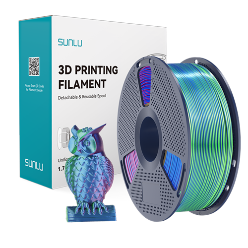 Sunlu Silk PLA+ 3 Renk Mavi – Yeşil – Mor - 1kg 1.75mm