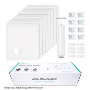 Sunlu Filament Saklama Poşeti (8 adet) + Vakum Pompası